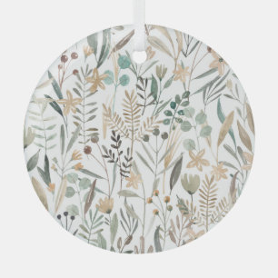 Wiesenwildblumen: Wasserfarben Charme. Ornament Aus Glas
