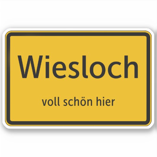 Wiesloch Aufkleber Sticker Autoaufkleber (Vorderseite)