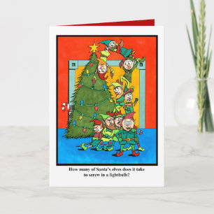 Wieviele Elfe nimmt es? Feiertagskarte