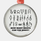 Wieviele Knoten können Sie knoten? Silbernes Ornament (Vorne)