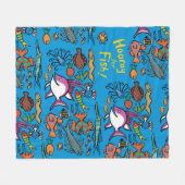 Wieviele verschiedenen Fische können Sie sehen? Fleecedecke (Vorderseite (Horizontal))