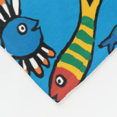 Wieviele verschiedenen Fische können Sie sehen? Fleecedecke (Ecke)