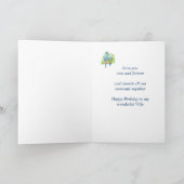 Wife Anniversary, Cute Romantic Parrots, Birds Karte (Innenseite)