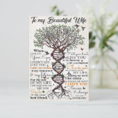 Wife Art To My Beautiful Wife Dankeskarte (Stehend Vorderseite)