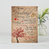 Wife Art To My Husband Missing You Dankeskarte (Stehend Vorderseite)