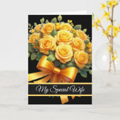 Wife Birthday Card Karte (Gelbe Blume)