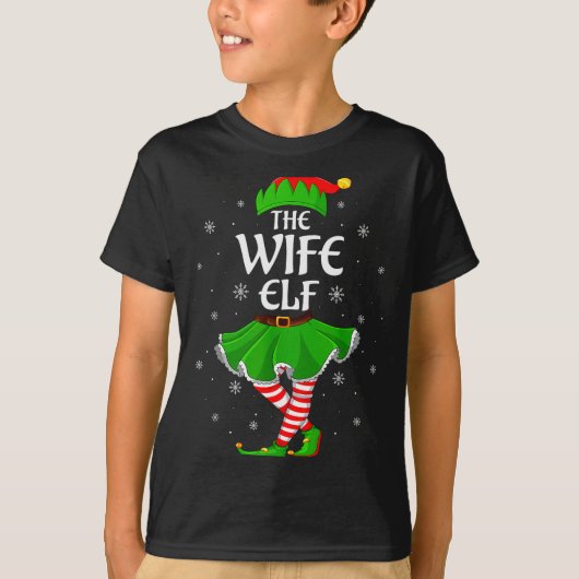 Wife Elf Christmas Family Girls Women Elf Squad Xm T-Shirt (Vorderseite)