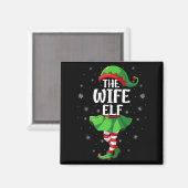 Wife Elf Christmas Girls Women Elf Squad Xmas Fami Magnet (Vorderseite/Rückseite)