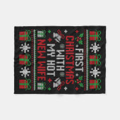 Wife Husband First Christmas Just Married Christma Fleecedecke (Vorderseite (Horizontal))