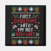 Wife Husband First Christmas Just Married Christma Magnet (Vorne)