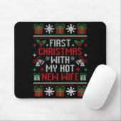 Wife Husband First Christmas Just Married Christma Mousepad (Mit Mouse)