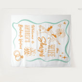 Wife is a Show Girl Bachelorette Weekend Welcome Wandteppich (Vorderseite (Horizontal))