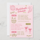 Wife is a showgirl bachelorette weekend itinerary  einladung (Rückseite)