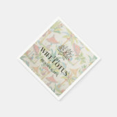 Wife Lotus Bachelorette Cocktail Napkin Design Serviette (Ecke)