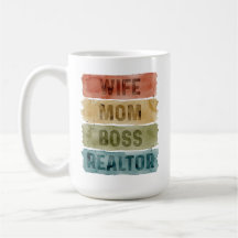 Wife Mom Boss Immobilienmakler Personalisiert 
