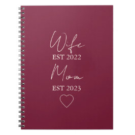 Wife & Mom Est. – Minimalist Valentine Gift Notizblock