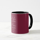 Wife & Mom Est. – Minimalist Valentine Gift Tasse (VorderseiteRechts)
