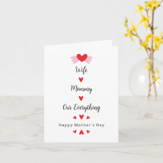 Wife Mommy Our Everything Cute Mother's day Sweet Karte