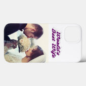 Wife Photo purple iPhone Case (Rückseite (Horizontal))