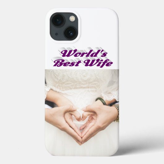 Wife Photo purple iPhone Case (Rückseite)