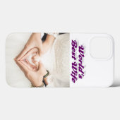 Wife Photo purple iPhone Case (Rückseite (Horizontal))