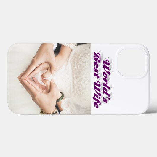 Wife Photo purple iPhone Case (Rückseite (Horizontal))