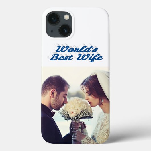 Wife Photo sea blue iPhone Case (Rückseite)