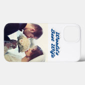 Wife Photo sea blue iPhone Case (Rückseite (Horizontal))