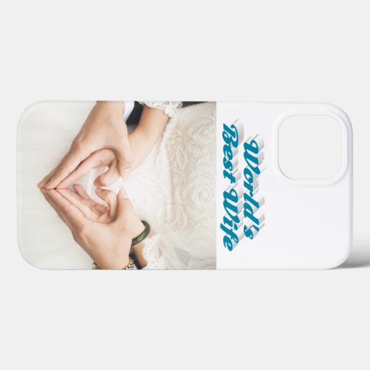 Wife Photo sky blue iPhone Case (Rückseite (Horizontal))