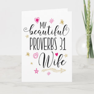 Wife Promotion, Religious - Proverbs 31 Wife Karte