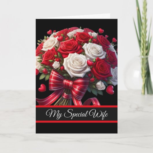 Wife Valentine's Card Karte (Vorderseite)