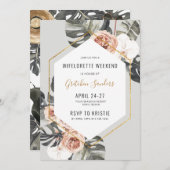 Wifelorette Party Beach Weekend Itinerary Einladung (Vorne/Hinten)