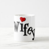 Wifett mit Funky Red Heart Kaffeetasse (Mittel)