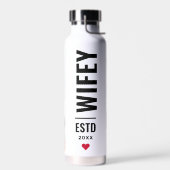 Wifey 4 Foto Collage Valentine's Day Geschenk Trinkflasche (Links)