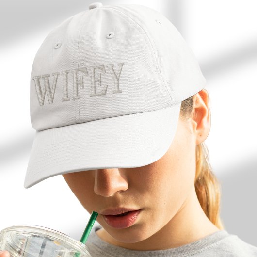 WIFEY bestickter Hut | Bride Hat | EHEFRAU