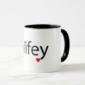 Wifey - Black 11 oz Combo Tasse (VorderseiteRechts)