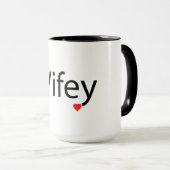 Wifey - Black 15 oz Combo Tasse (VorderseiteRechts)