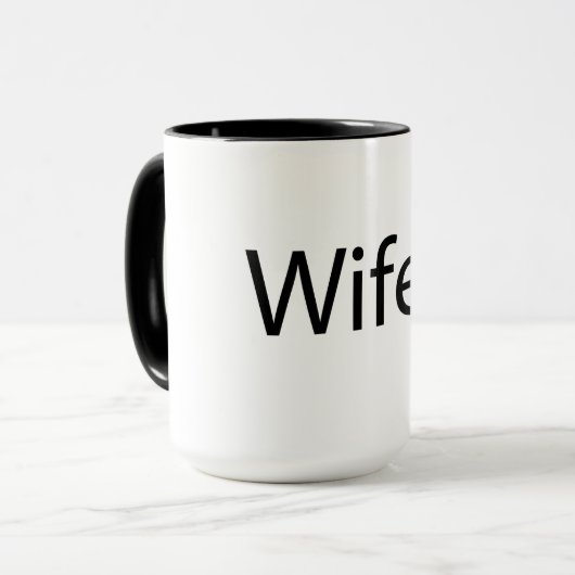 Wifey - Black 15 oz Combo Tasse (Vorderseite Links)