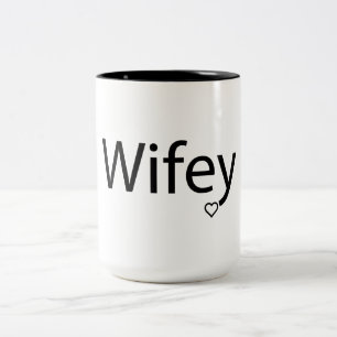 Wifey - Black 15 oz Zwei-Tonen-Tasse Zweifarbige Tasse