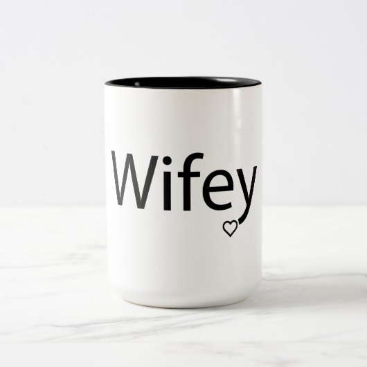 Wifey - Black 15 oz Zwei-Tonen-Tasse Zweifarbige Tasse (Mittel)