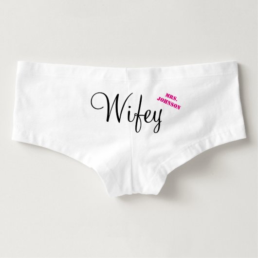 WIFEY Boyshort Unterwäsche für Hochzeitsbride (Rückseite)