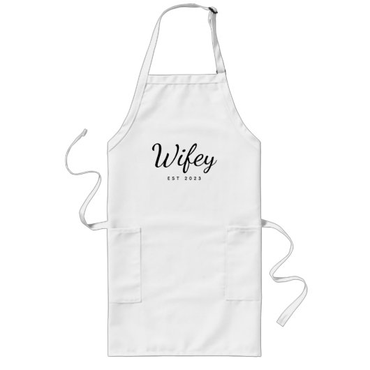 Wifey Brautparty Verlobung Lange Schürze (Vorne)