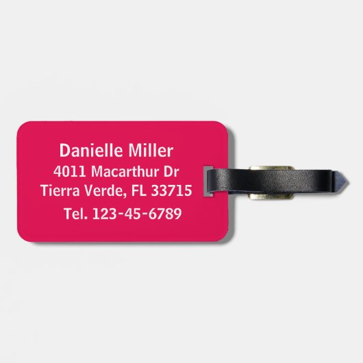 Wifey Calligraphy Changeable Background Gepäckanhänger (Rückseite horizontal)