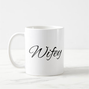 Wifey Calligraphy Coffee Tasse