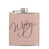 Wifey Calligraphy Flachmann (Vorderseite)