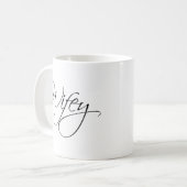 Wifey Calligraphy Kaffeetasse (Vorderseite Links)