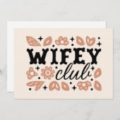 Wifey Club Cowboy Ehefrau Country Cowgirl Ästhetik Einladung (Vorne/Hinten)