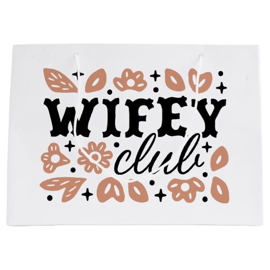 Wifey Club Cowboy Ehefrau Country Cowgirl Ästhetik Große Geschenktüte (Vorderseite)