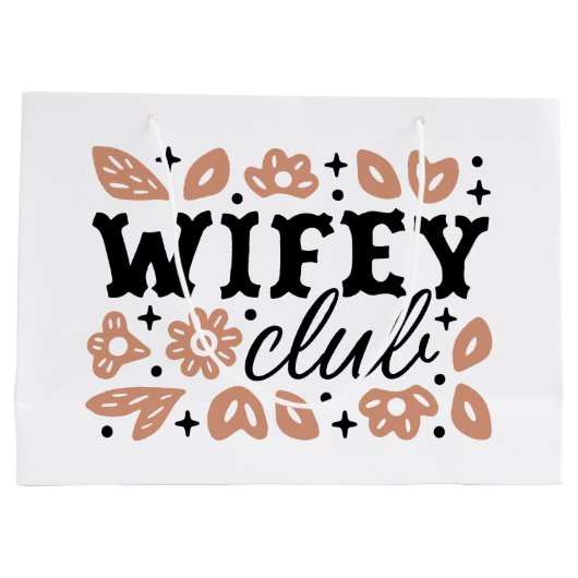 Wifey Club Cowboy Ehefrau Country Cowgirl Ästhetik Große Geschenktüte (Rückseite)
