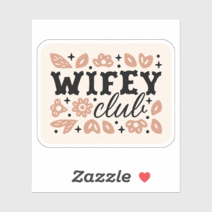 Wifey Club Cowboy-Frau Land Cowgirl Ästhetik Aufkleber